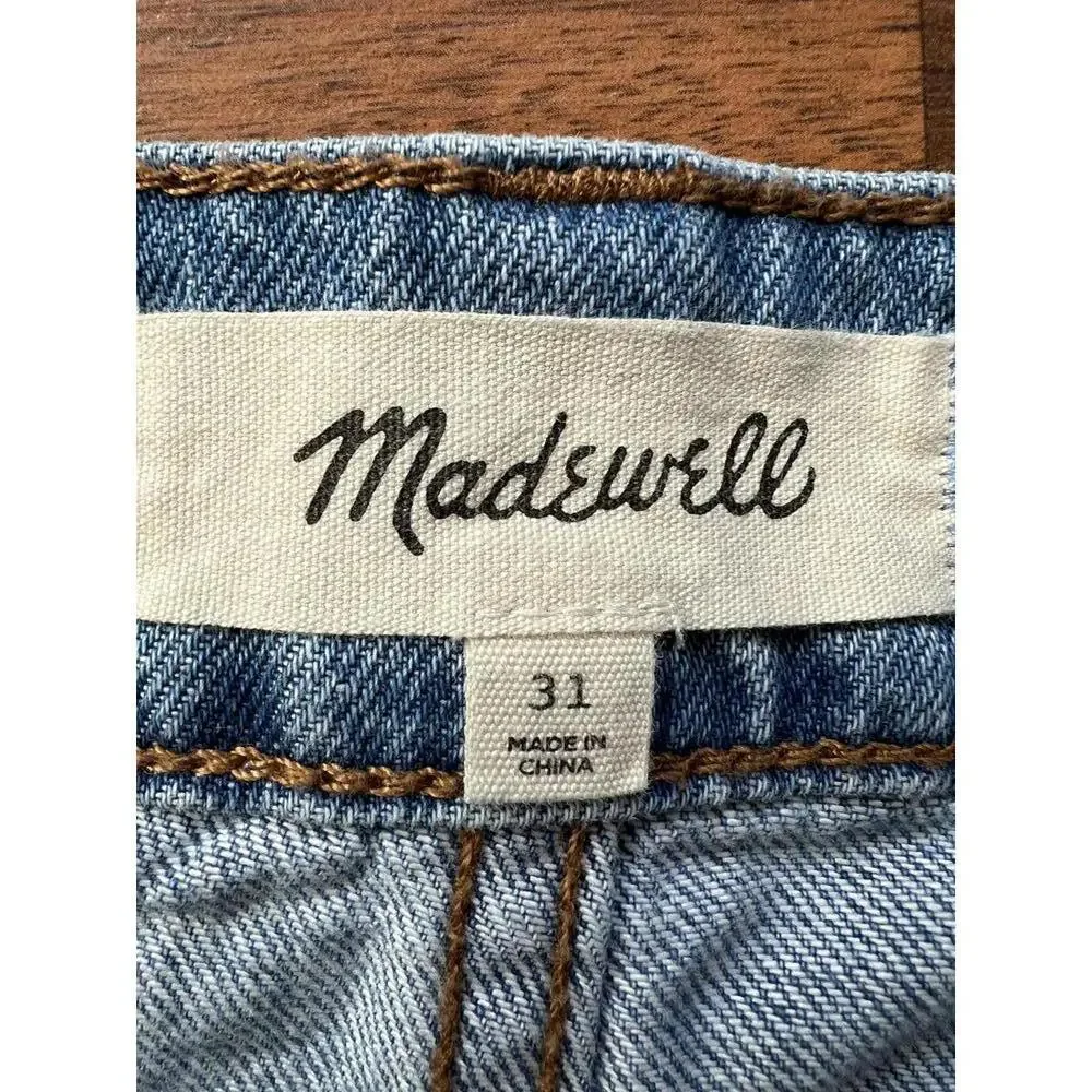 Madewell High Rise Wide Leg Jeans Size 31 Front Seam Denim 12" Rise - Picture 3 of 5